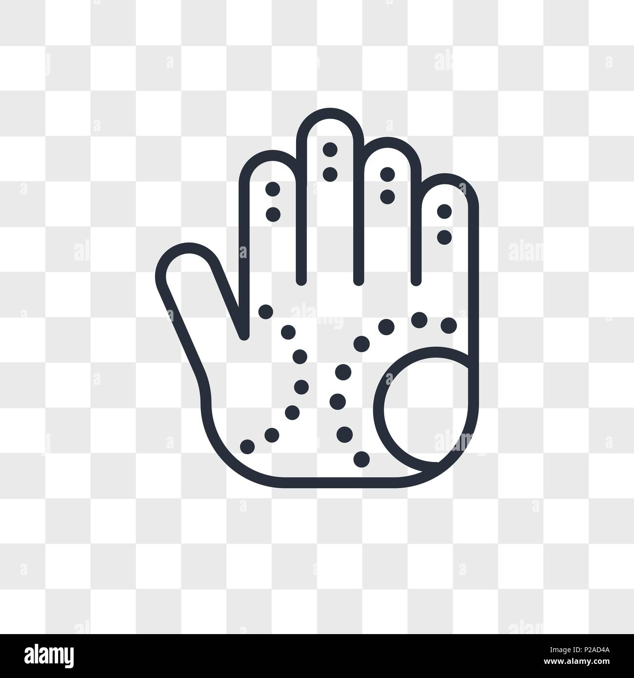 Henna bemalte Hand vektor Icon auf transparentem Hintergrund isoliert, Henna bemalte Hand logo Konzept Stock Vektor