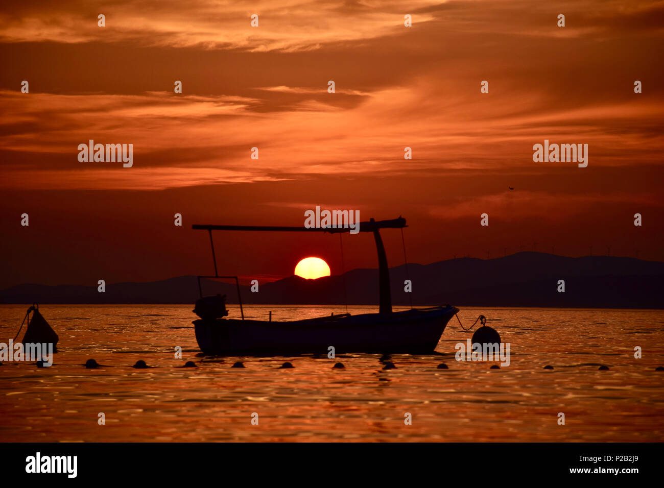 Sonnenuntergang in Kroatien Stockfoto