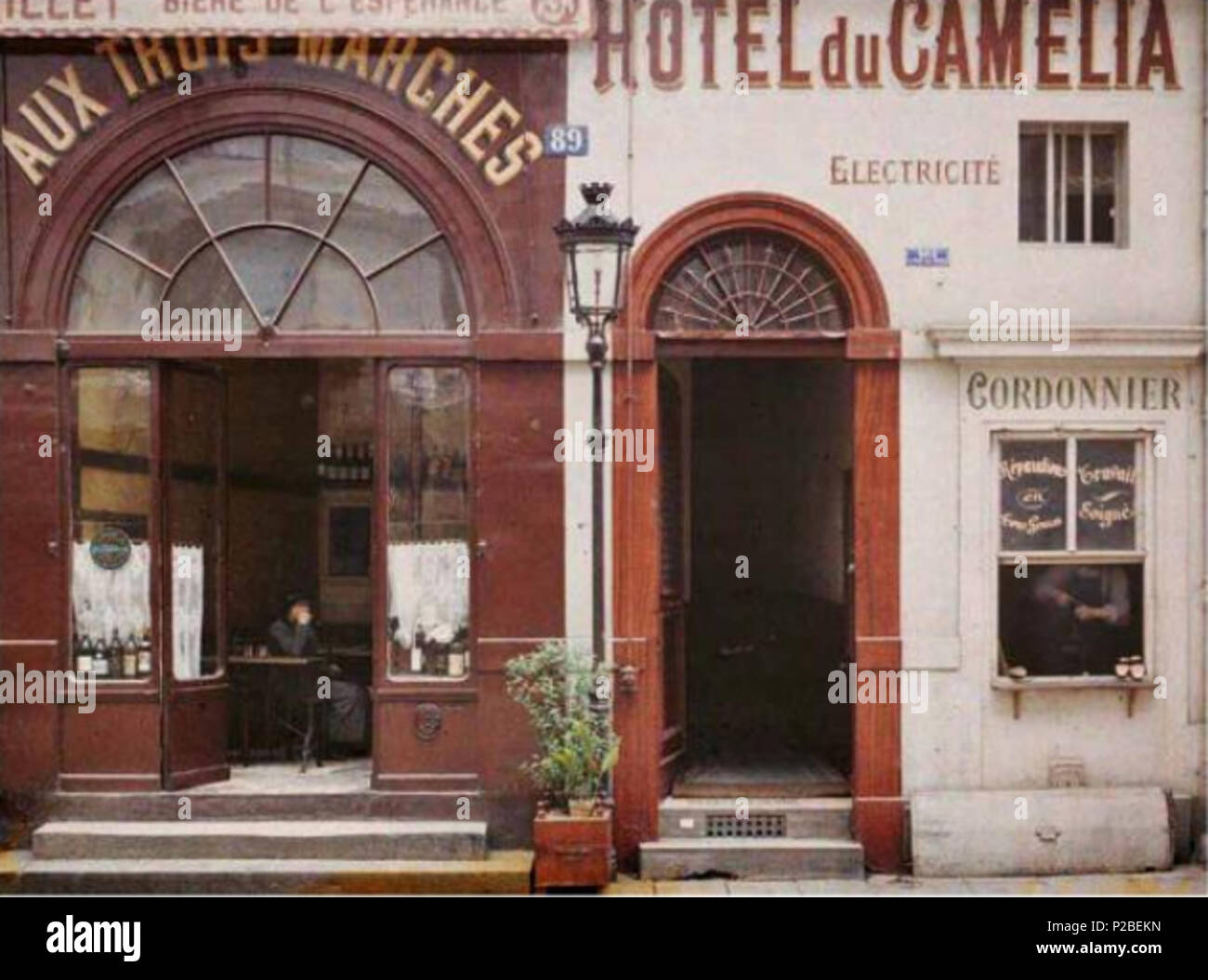 . 89, Rue de Seine, Paris, Frankreich Die Lumiere Autochrome. 22. Juli 1914. August Leon 279 Rue de Seine Stockfoto