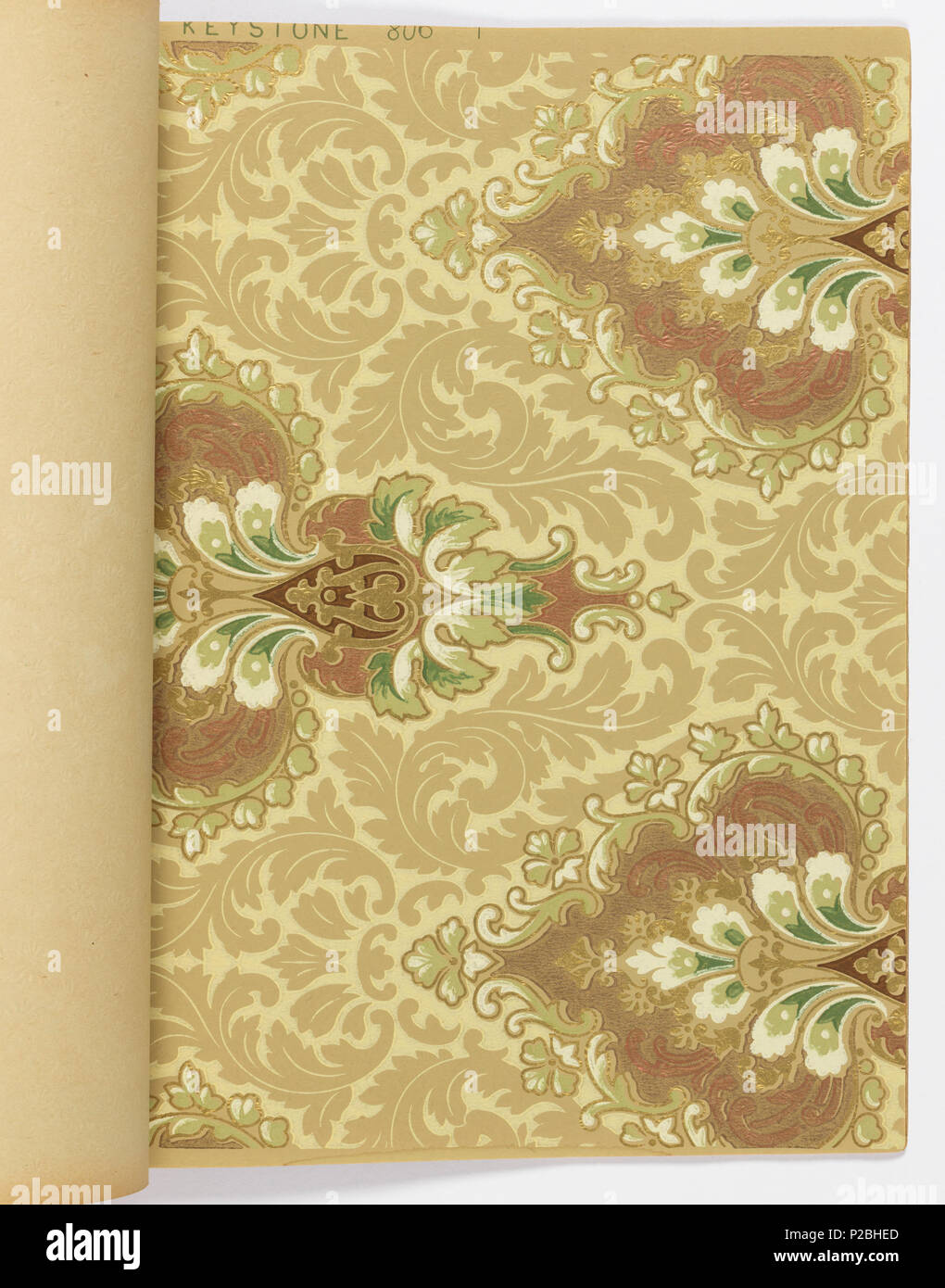 . Englisch: Musterbuch, Alfred Peats ein Buch Nr. 5, 1906. Englisch: Katalog der Maschine - bedruckte Papiere, einige mit Prägung. Viele Designs enthalten, metallischen Pigmente in einer Vielzahl von Farben. Mehrere Farbvarianten von vielen der Muster. . 1906 282 Musterbuch, Alfred Peats ein Buch Nr. 5, 1906 (CH) 18802807-71 Stockfoto