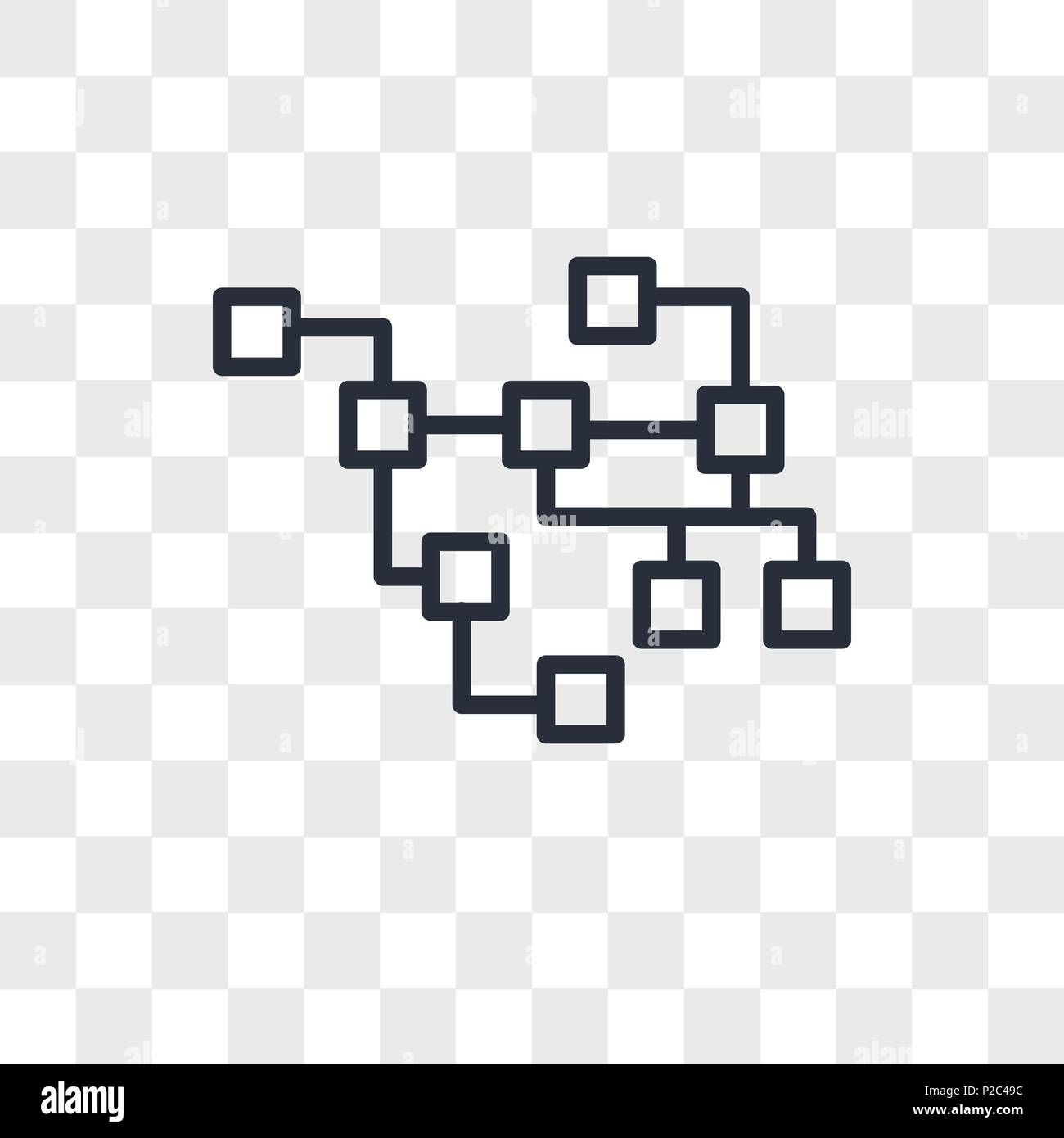 Relationale Datenbank vektor Icon auf transparentem Hintergrund isoliert, relationale Datenbank logo Konzept Stock Vektor