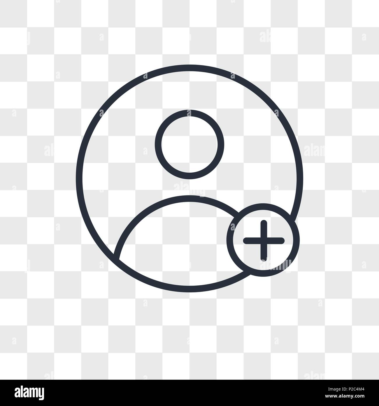 Freundschaftsanfrage vektor Icon auf transparentem Hintergrund isoliert, Freund Anfrage logo Konzept Stock Vektor