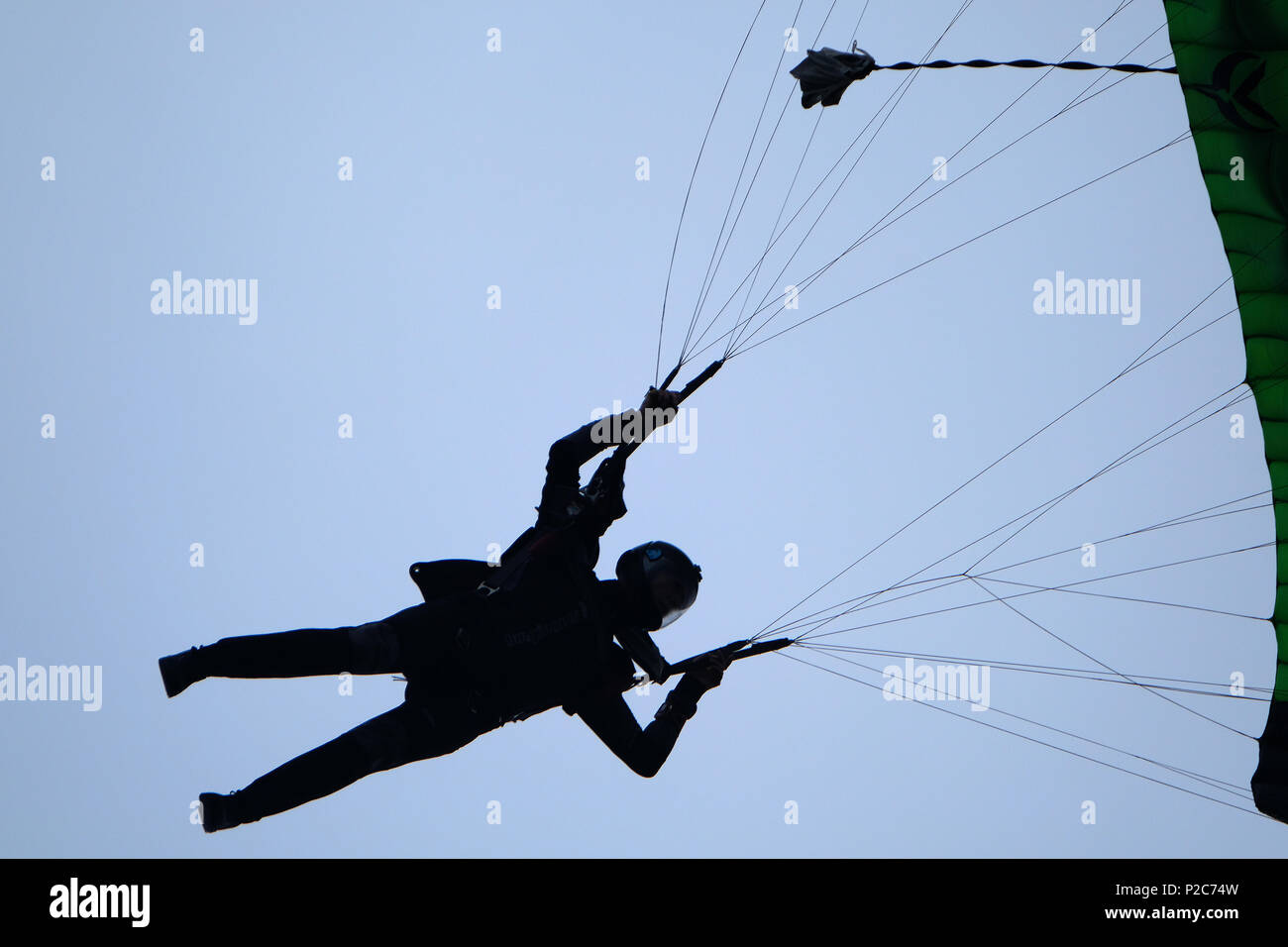 Skydiver in Aktion an. Stockfoto