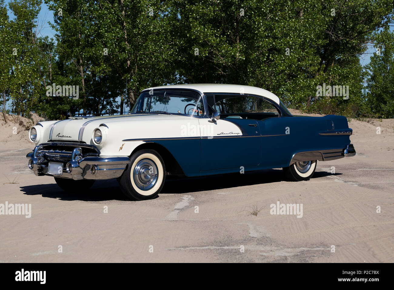 1956 Pontiac Star Chief 2 Door Hardtop Stockfoto