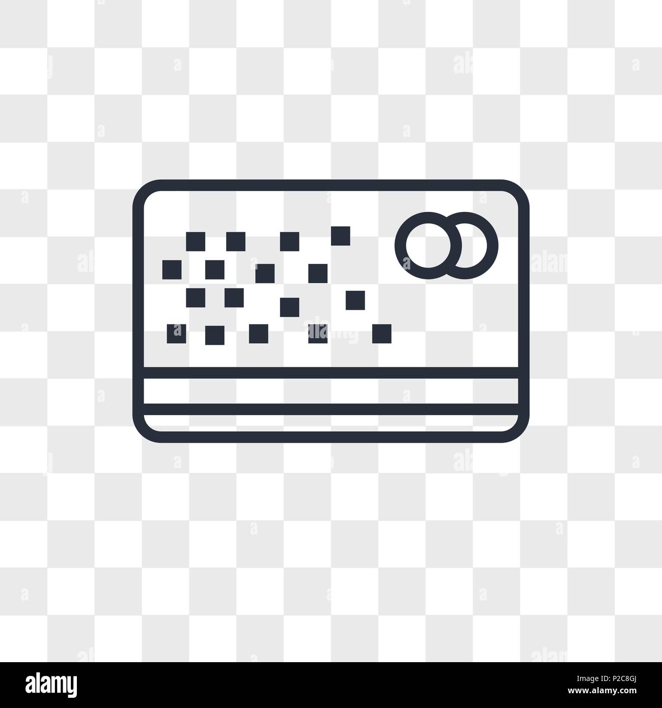 Punch Card vektor Icon auf transparentem Hintergrund isoliert, Punch Card logo Konzept Stock Vektor