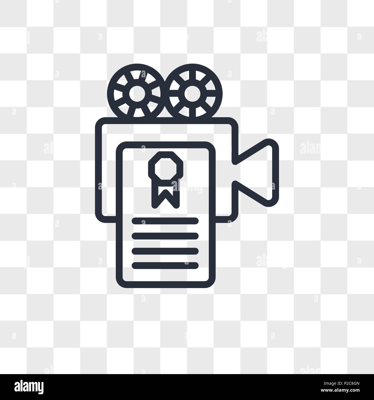 Drehbuch vektor Icon auf transparentem Hintergrund isoliert, Drehbuch logo Konzept Stock Vektor