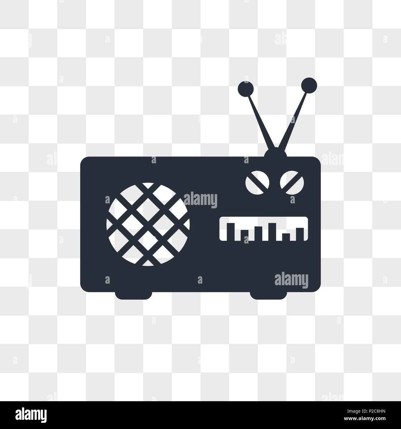 Antenne vektor Icon auf transparentem Hintergrund isoliert, Antenne logo Konzept Stock Vektor