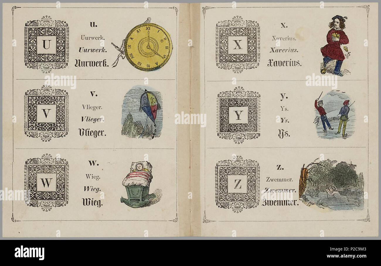 . Leerzaam allerlei voor de Lieve gestorben sind. Prentenboek met meerdere handgekleurde plaatjes pro Seite. Het abc (9 s.) heeft bij Elke (Sier) schreiben 3 lettertypen en een Afbeelding; de getallen (5 s.) tonen de cijfers van 1 tot 10 en cijfers uitspanningen romeinse; de 24 laten zien plaatjes van diverse kinderspelen; Bij De Landman (5 s.) volgt een vraag-en antwoordspel über Werkzaamheden van de Boer; Dan 37 plaatjes van Dieren met een geluid omschrijving van het dat ze maken; 22 plaatjes van vervoermiddelen, vooral schepen; en tot Slot een Anzahl fabels. 50 p: handgekl. Kranke//Met een "Voorber Stockfoto . Leerzaam allerlei voor de Lieve gestorben sind. Prentenboek met meerdere handgekleurde plaatjes pro Seite. Het abc (9 s.) heeft bij Elke (Sier) schreiben 3 lettertypen en een Afbeelding; de getallen (5 s.) tonen de cijfers van 1 tot 10 en cijfers uitspanningen romeinse; de 24 laten zien plaatjes van diverse kinderspelen; Bij De Landman (5 s.) volgt een vraag-en antwoordspel über Werkzaamheden van de Boer; Dan 37 plaatjes van Dieren met een geluid omschrijving van het dat ze maken; 22 plaatjes van vervoermiddelen, vooral schepen; en tot Slot een Anzahl fabels. 50 p: handgekl. Kranke//Met een "Voorber Stockfoto