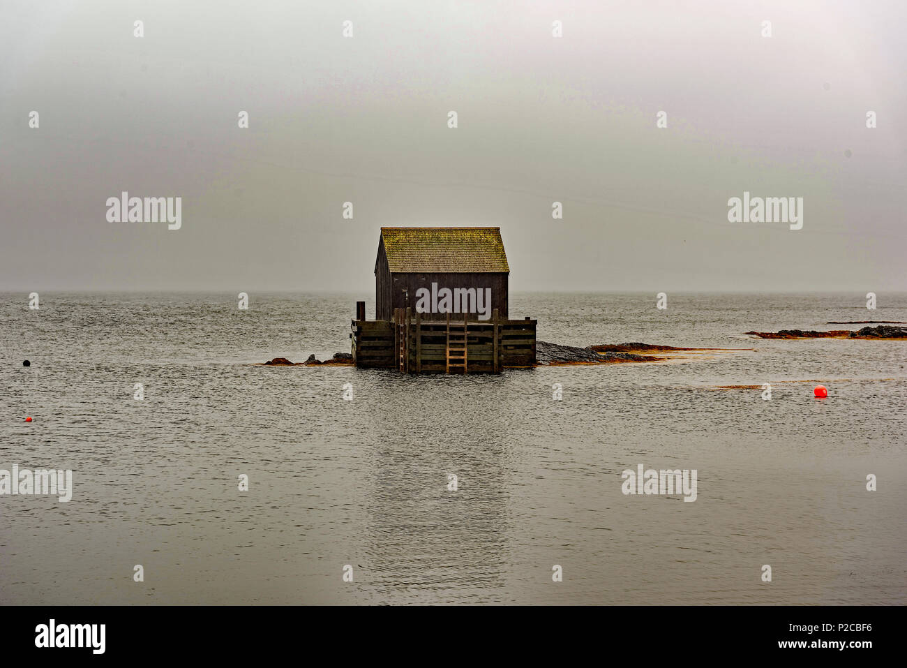 Fisherman's Hütten entlang der alten blauen Felsen Road außerhalb von Lunenburg, Nova Scotia, Kanada Stockfoto