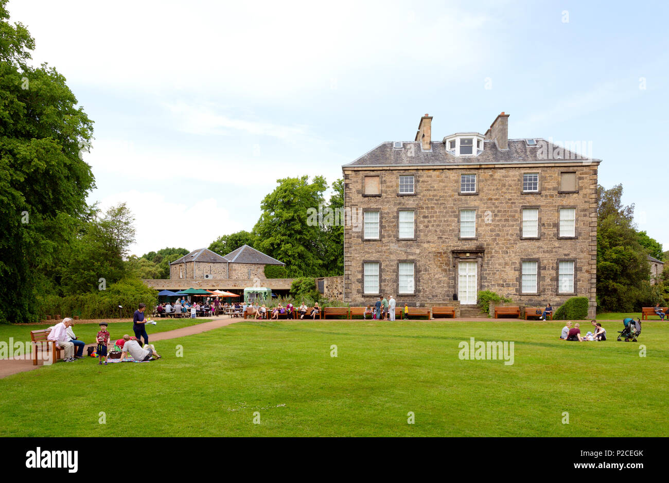 Inverleith House ad Café, im Royal Botanic Garden, Edinburgh, Schottland Großbritannien Stockfoto