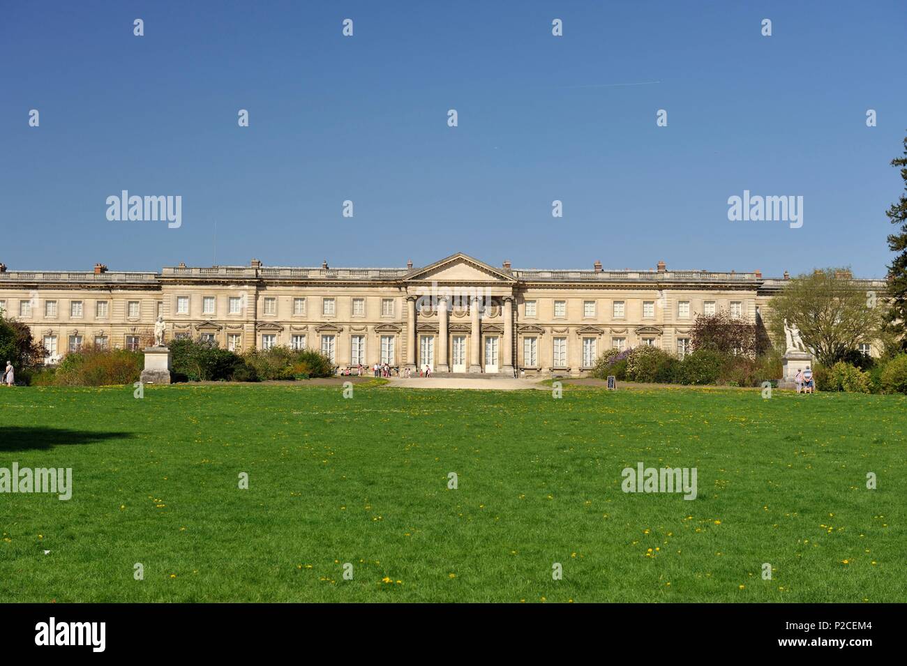 Frankreich, Oise, Compiegne, der Burg, dem ehemaligen königlichen und kaiserlichen Residenz, Fassade auf der Gartenseite Stockfoto