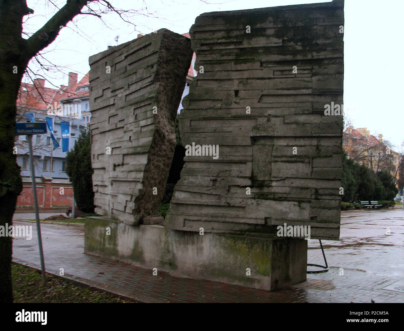 35 Denkmal für die Opfer der Massaker während der Polnischen 1970 Proteste in Elbing - 5 Stockfoto