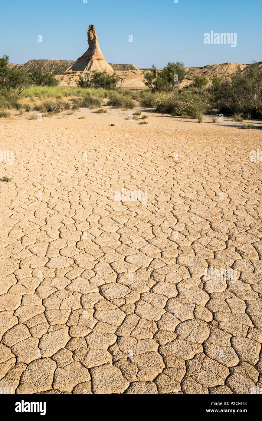 Spanien, Navarra, die Bardenas Reales, Biosphärenreservat und Naturpark Stockfoto