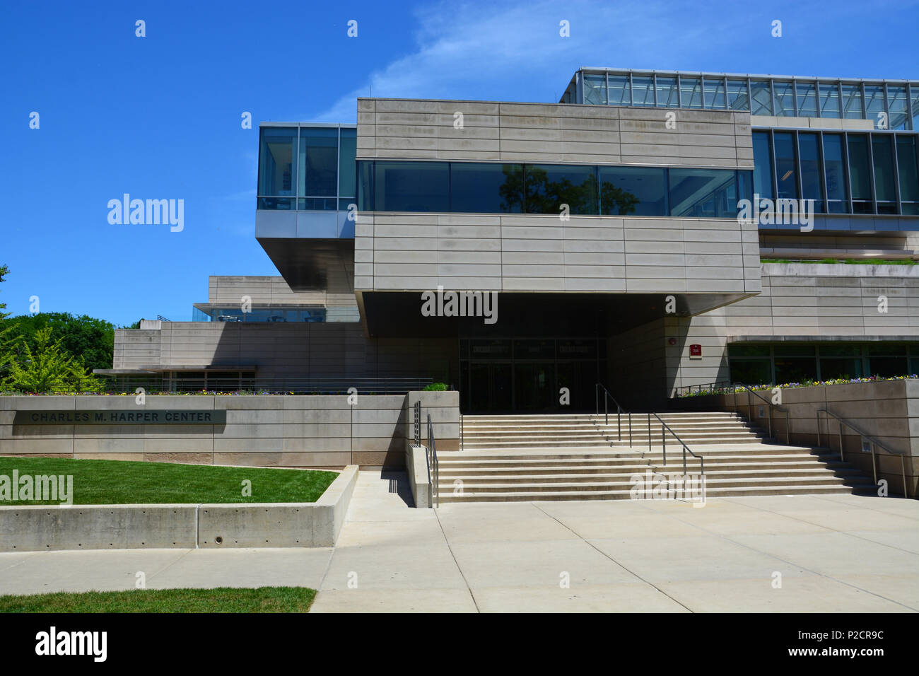 Die moderne Harper Center an der Universität von Chicago Häuser die Elite stand Schule des Geschäfts. Stockfoto