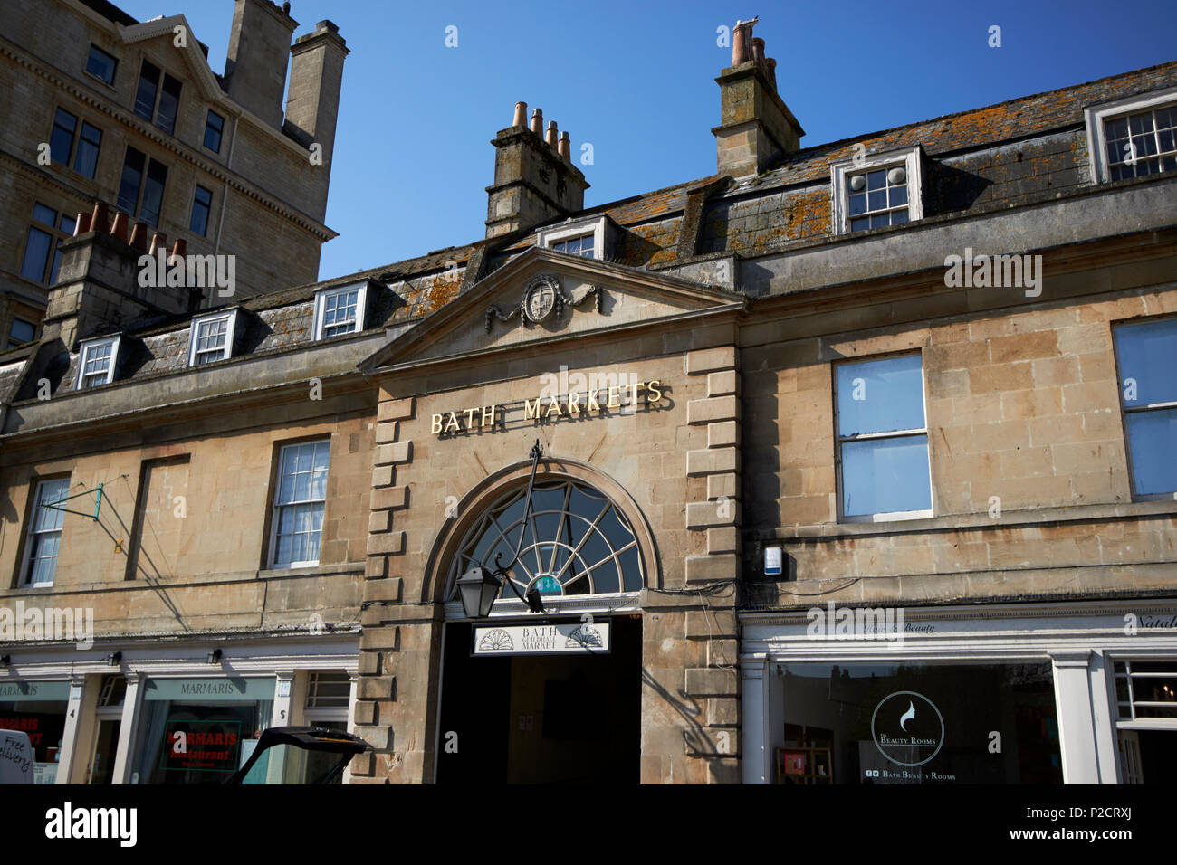 Badewanne Märkte Badewanne guildhall Markt Gebäude England Großbritannien Stockfoto