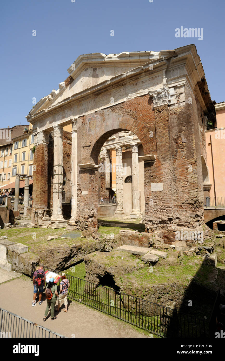 Italien, Rom, jüdisches Ghetto, Portico d'Ottavia, Porticus Octaviae Stockfoto