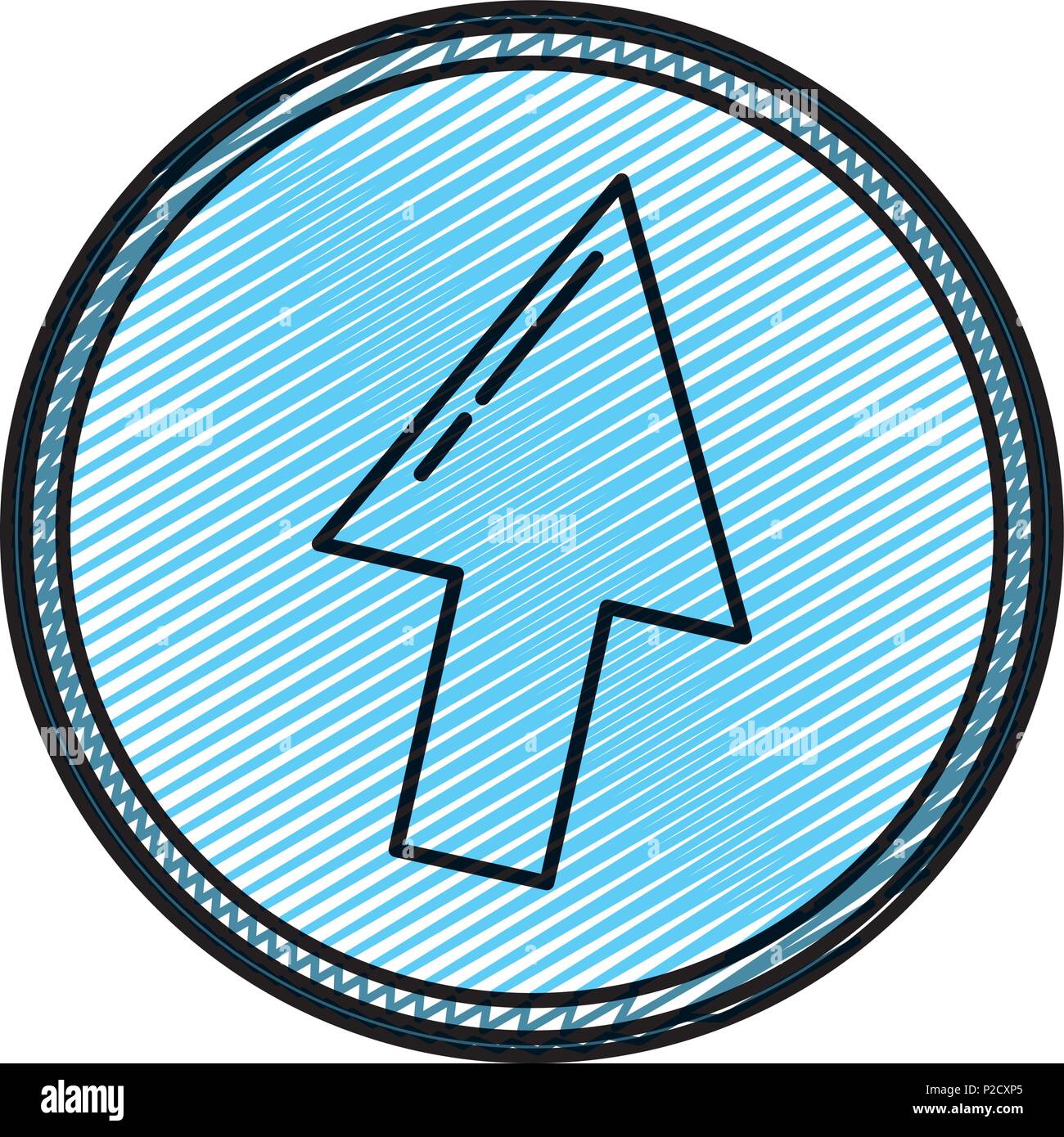 Doodle Mauszeiger Schnittstelle Symbol, Emblem Stock Vektor