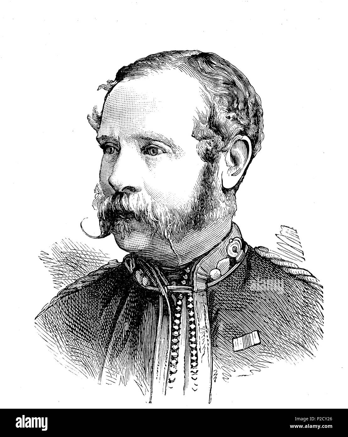 Sir James Braithwaite Peile, 1833 - 1906, war ein britischer Administrator während des britischen Raj, der als amtierender Gouverneur von Bombay serviert, digitale Reproduktion von einem ursprünglichen Drucken aus dem 19. Jahrhundert verbessert, 1881 Stockfoto