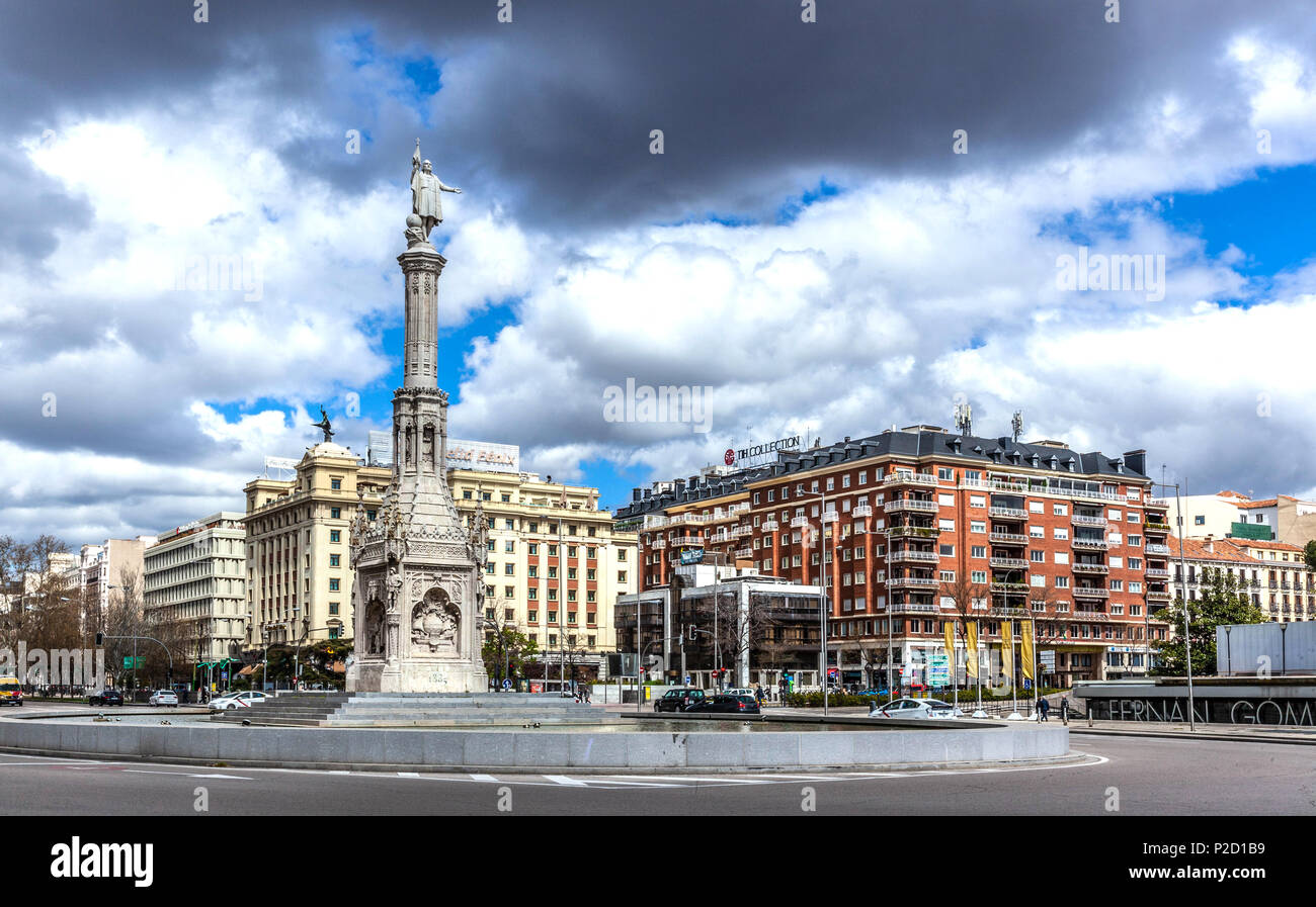 Plaza de Colón, Madrid, Spanien. Stockfoto