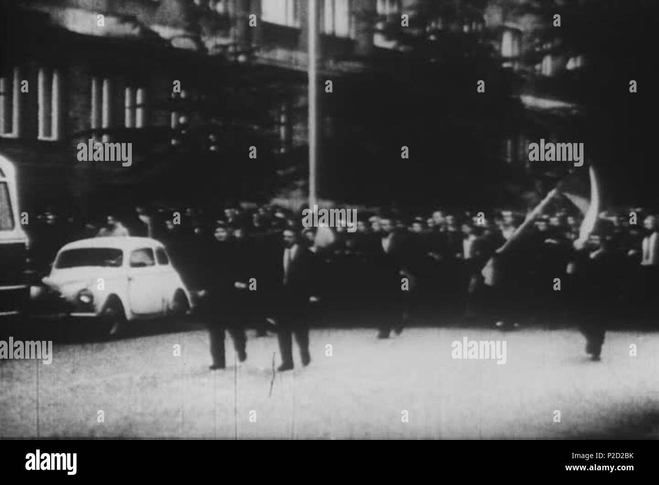 . ? Eština: Protestující dav. 21. August 1968 National Archives (archive.org) 1 (srpen 68) Protestujici Stockfoto