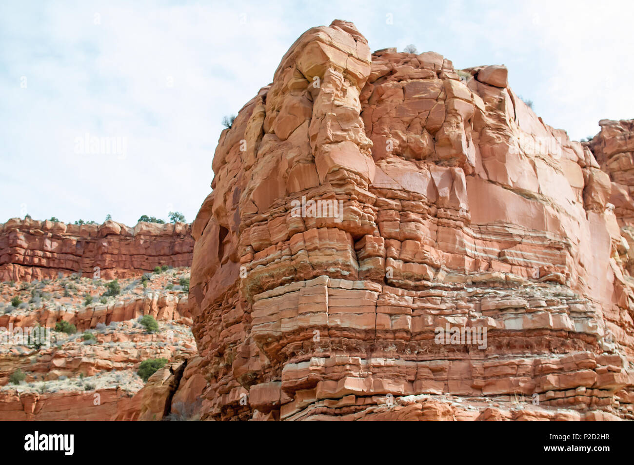 Ein Rock outcropping in der großen Treppe aus Sandstein. Stockfoto