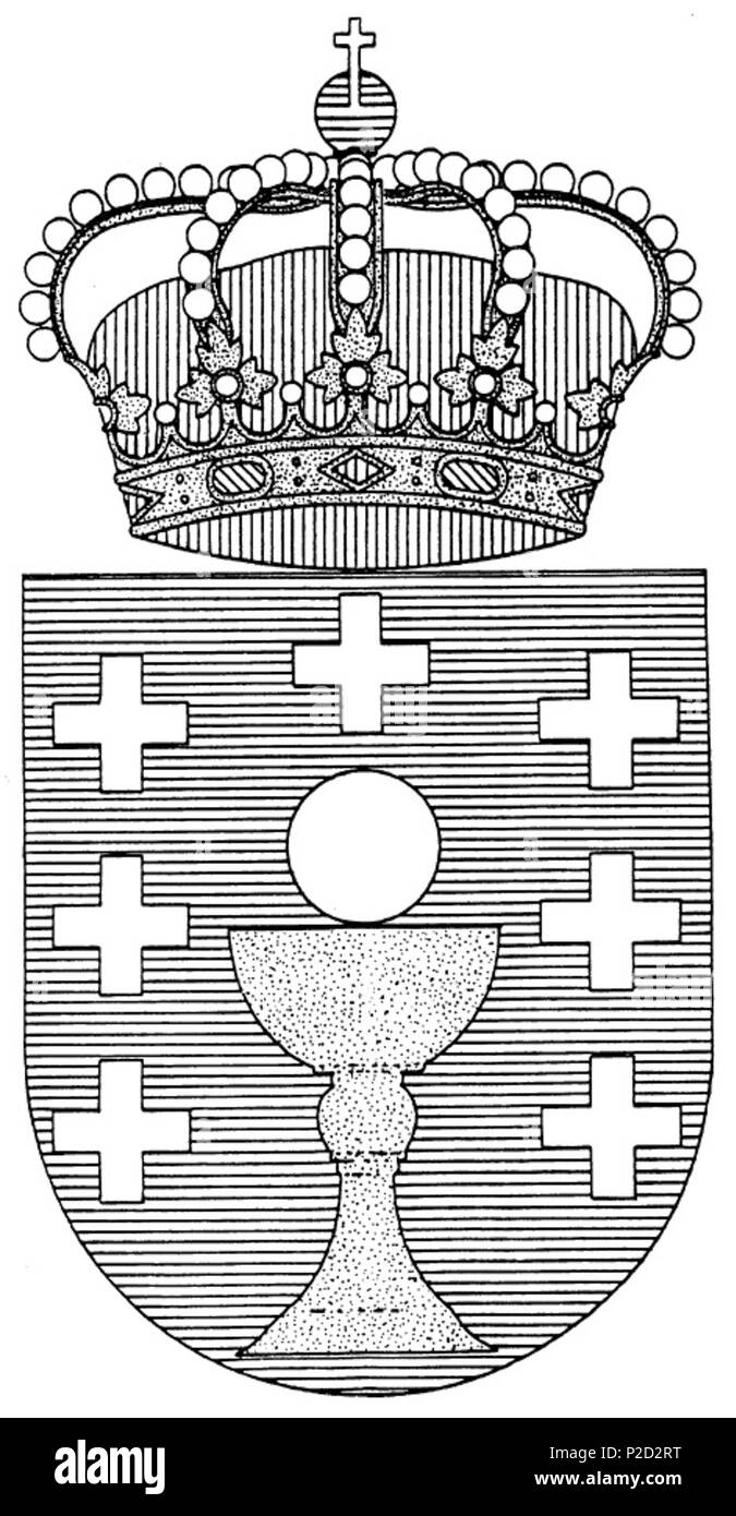 2 ein Representación Lineal tun Escudo de Galicia é a seguinte Stockfoto