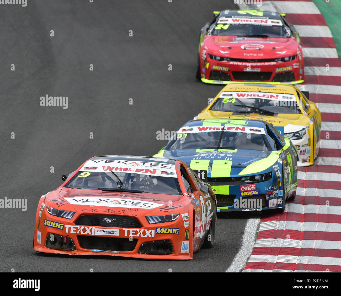 Gianmarco Ercoli, Ford Mustang, Sieger, NASCAR Whelen Euro Serie, Elite 1, American Speedfest VI, Brands Hatch, Juni 2018, Automobile, Autosport, c Stockfoto