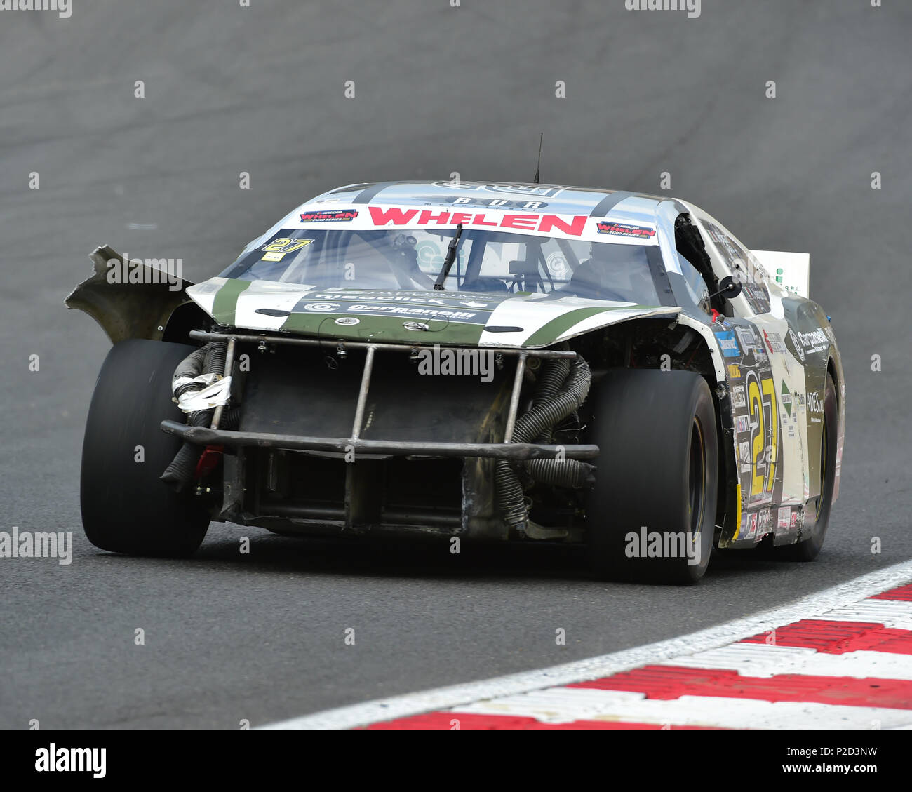 Angelo Rogari, Ford Mustang, NASCAR Whelen Euro Serie, Elite 1, American Speedfest VI, Brands Hatch, Juni 2018, Automobile, Autosport, Autos, circui Stockfoto