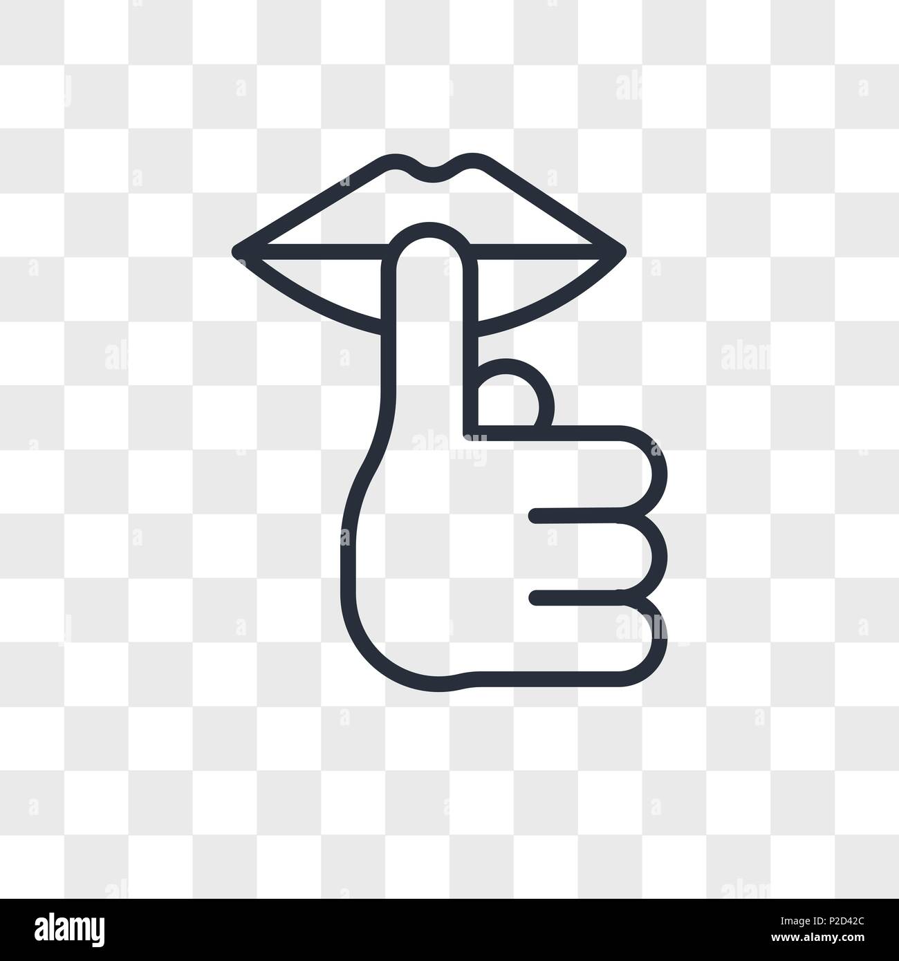 Hush vektor Icon auf transparentem Hintergrund isoliert, hush logo