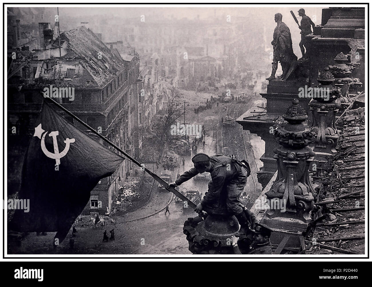 Russische FLAGGE BERLIN 1945 REICHSTAG iconic Welt Krieg 2 Deutschland