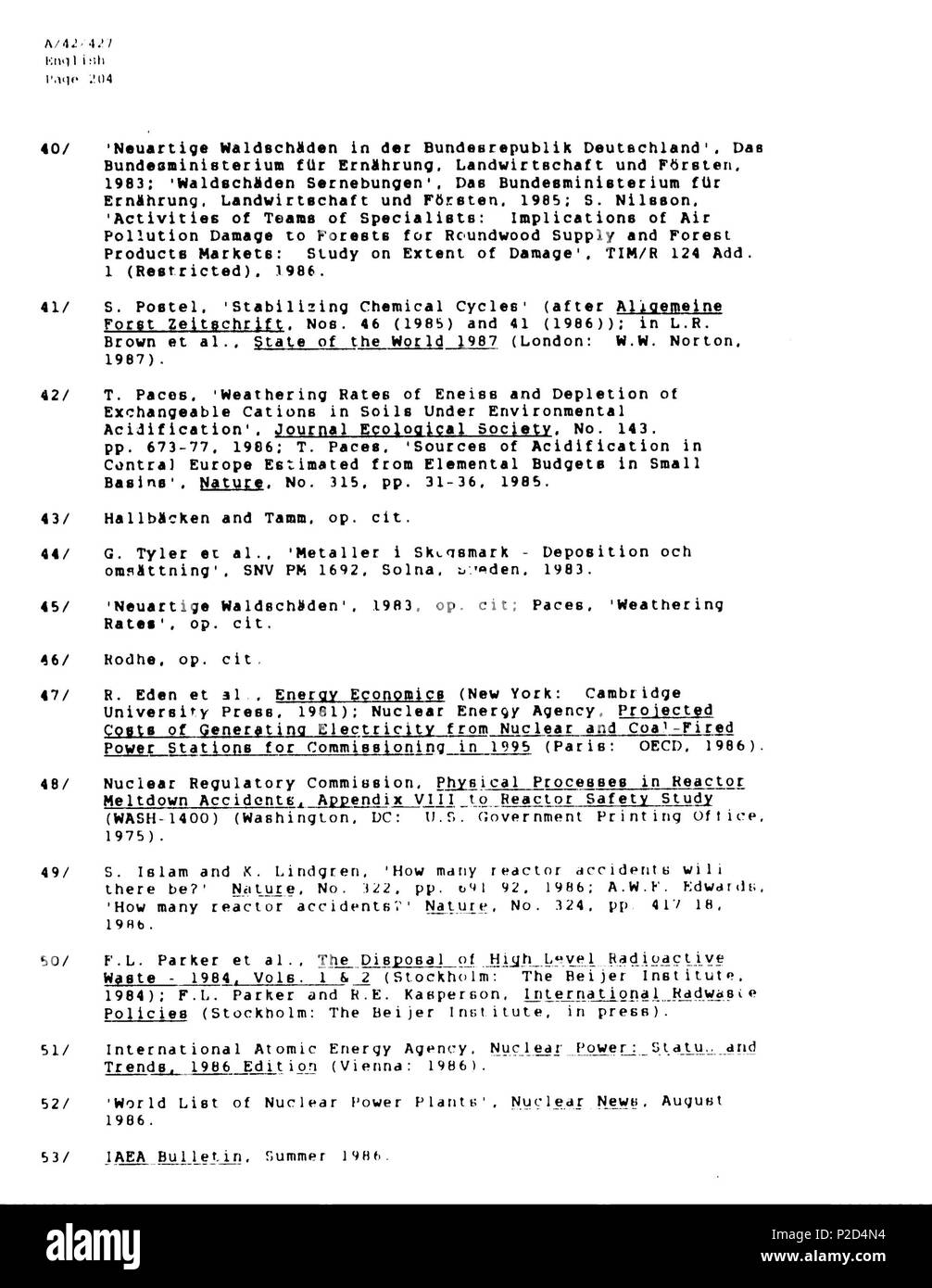 9 Brundtland En-147 Stockfoto