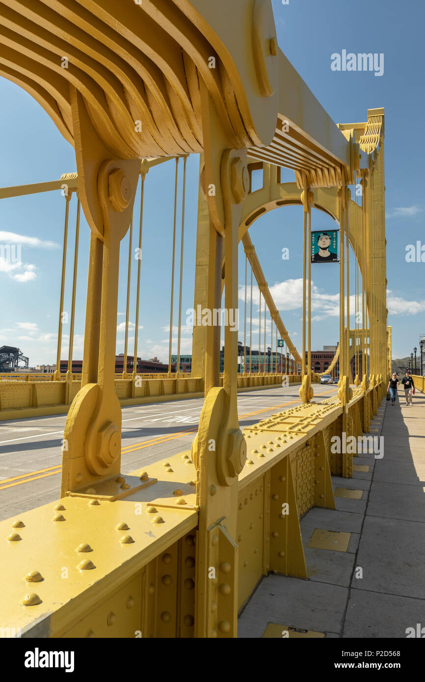 Andy Warhol (7th Street) Brücke über den Allegheny River, Pittsburgh, PA Stockfoto