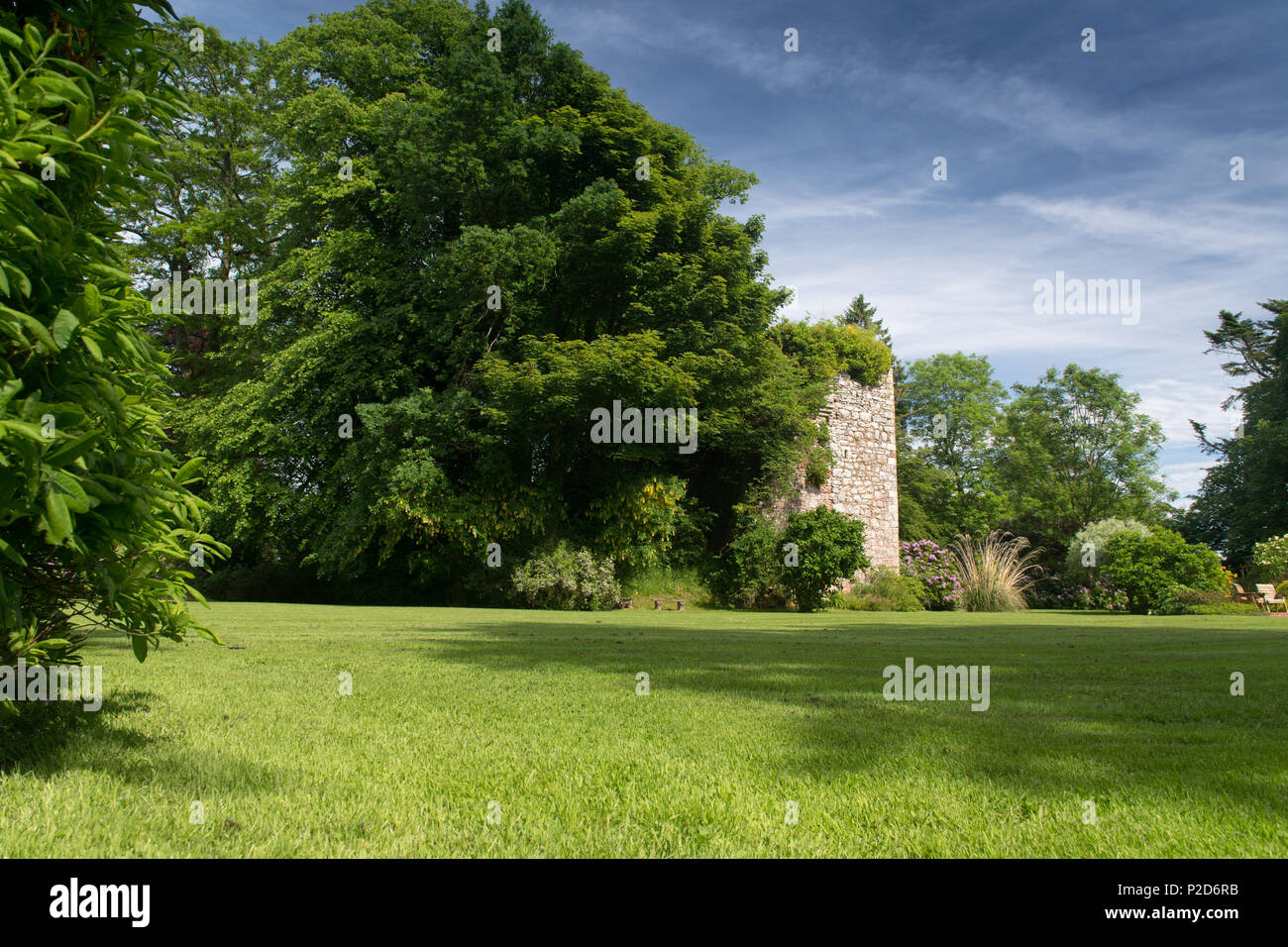 Blacket Turm in Eaglesfield, der alte Stammsitz der Glocke Clan aus Schottland. Stockfoto