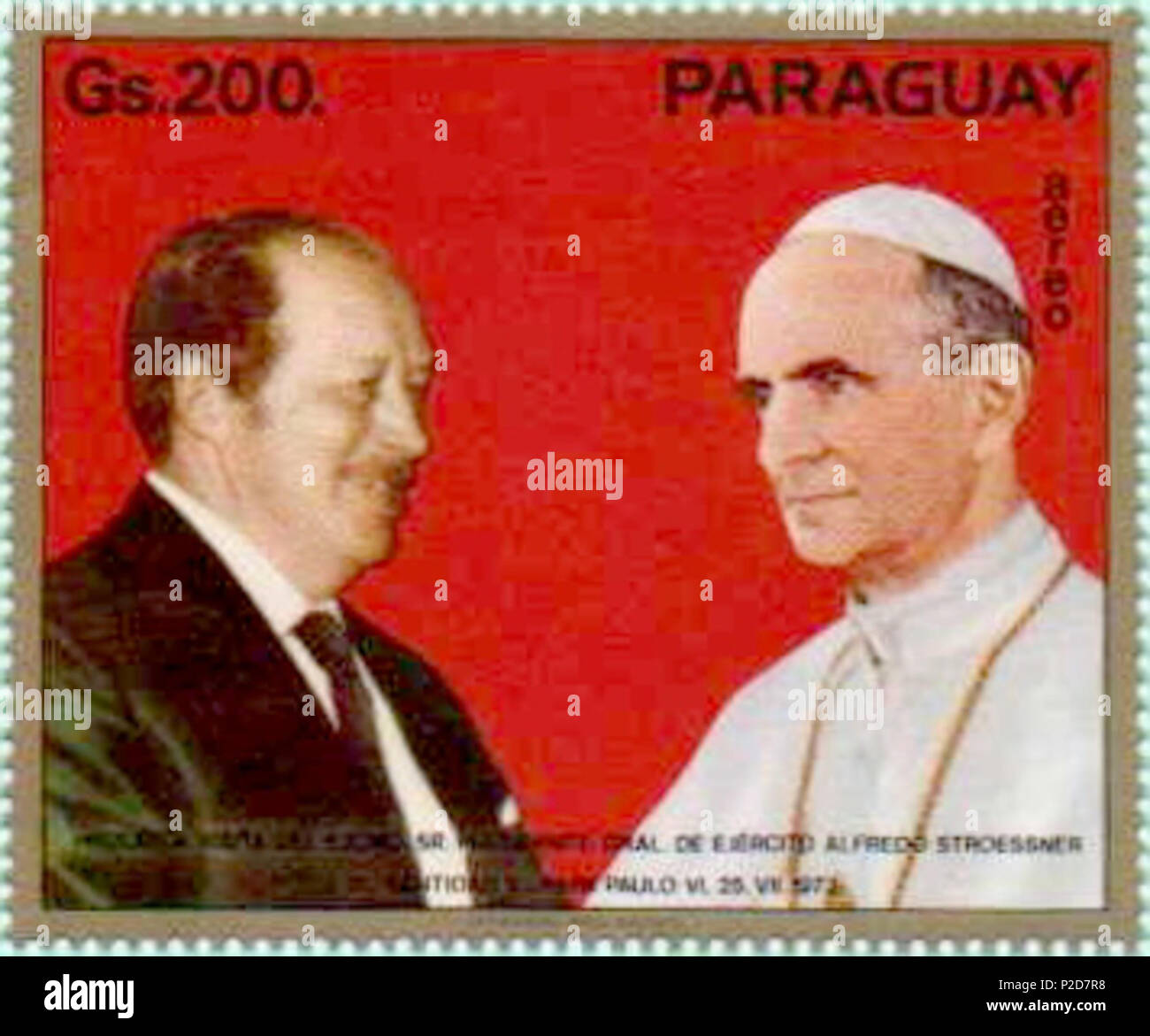 . Alfredo Stroessner und Paulus VI. 1974. Unbekannt 3 Alfredo
