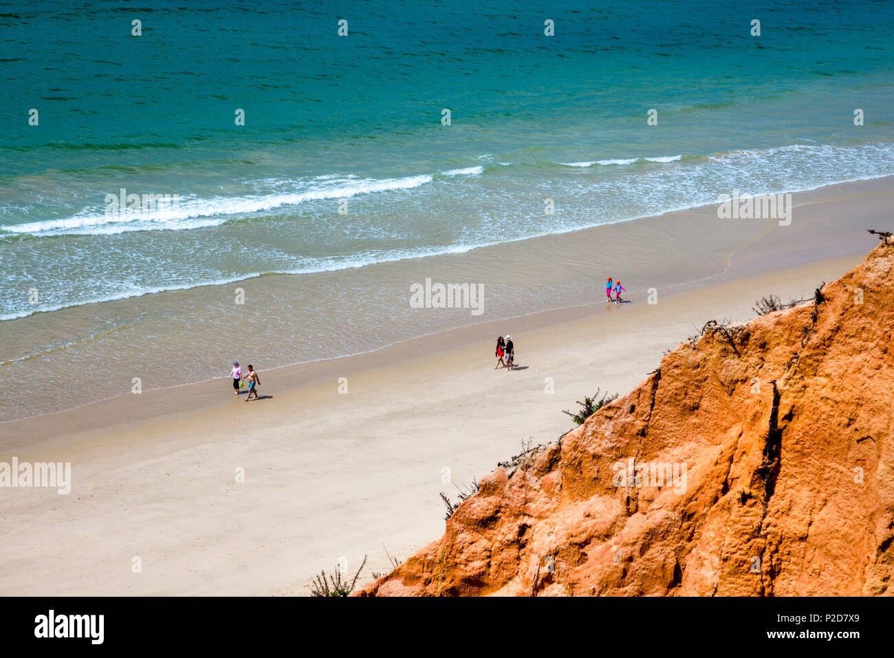 Rote Klippen, Praia de Falesia, Albufeira, Algarve, Portugal Stockfoto