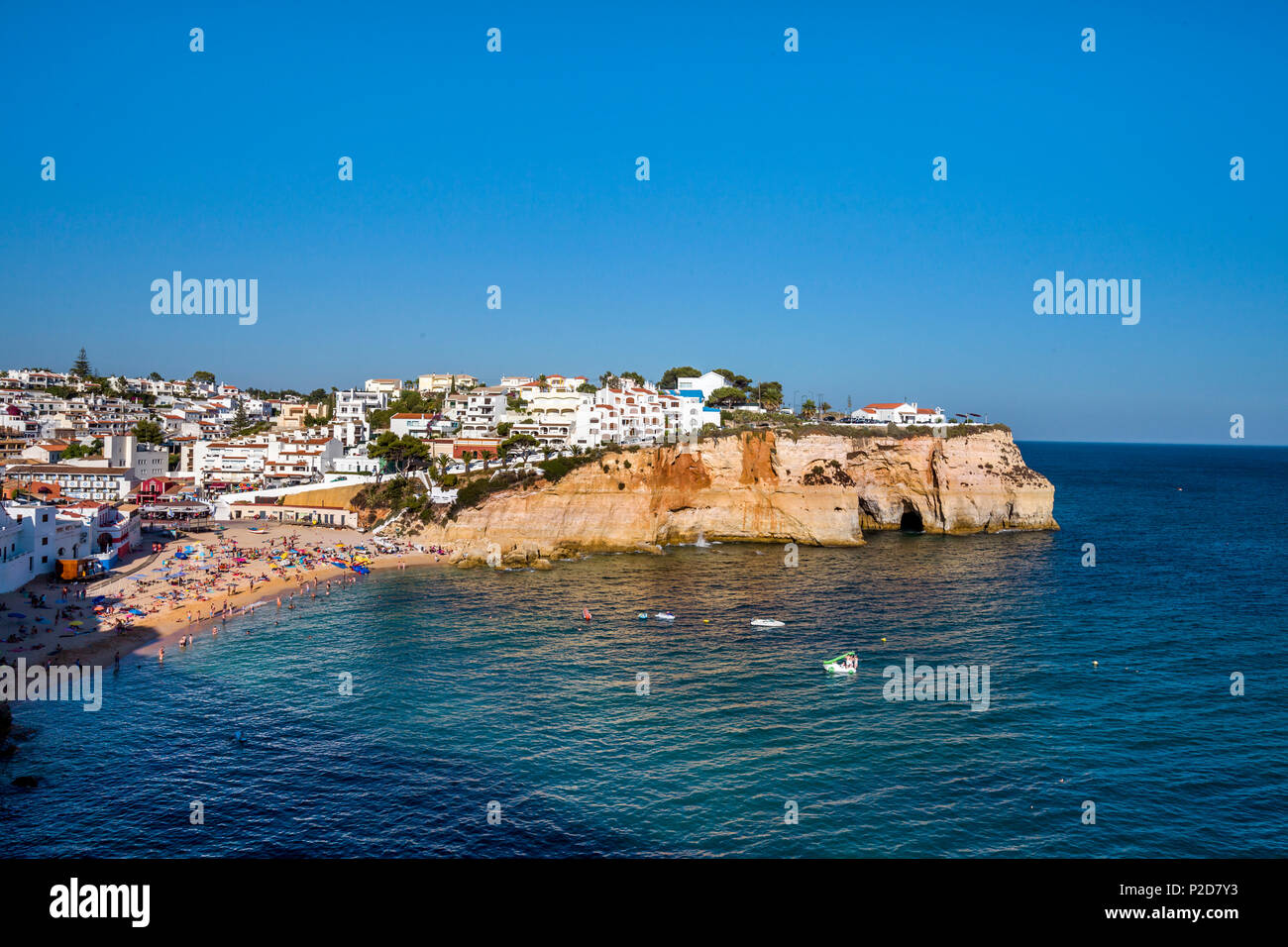Blick Richtung Carvoeiro, Algarve, Portugal Stockfoto