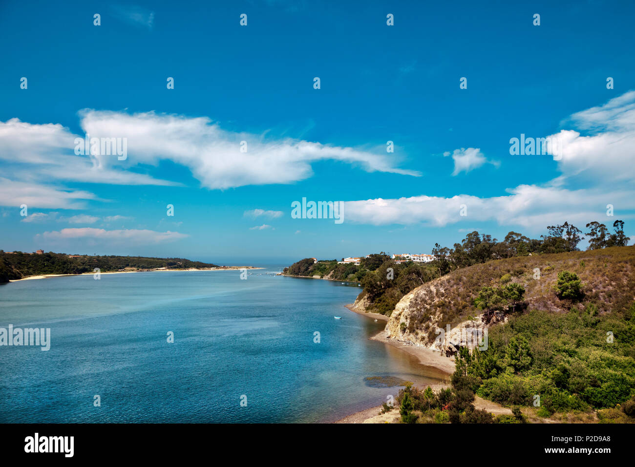 Bay, Vila Nova de Milfontes an der Costa Vicentina, Alentejo, Portugal Stockfoto