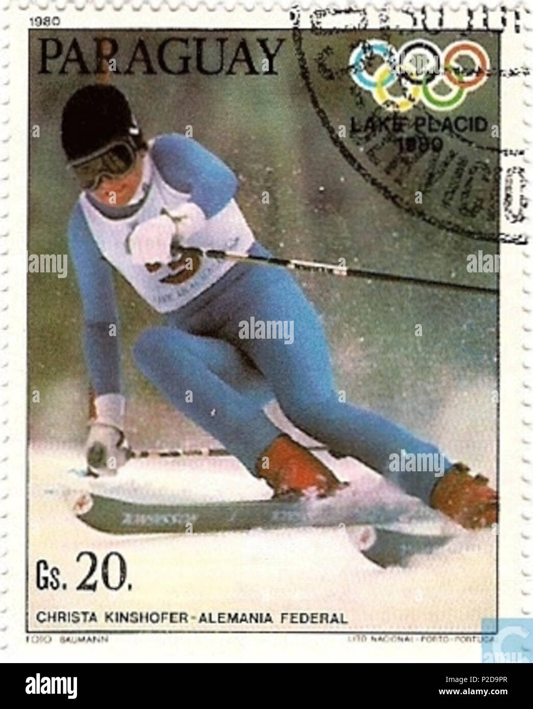 . Christa Kinshofer. 1980. Unbekannt 13 Christa Kinshofer 1980 Paraguay Stempel Stockfoto