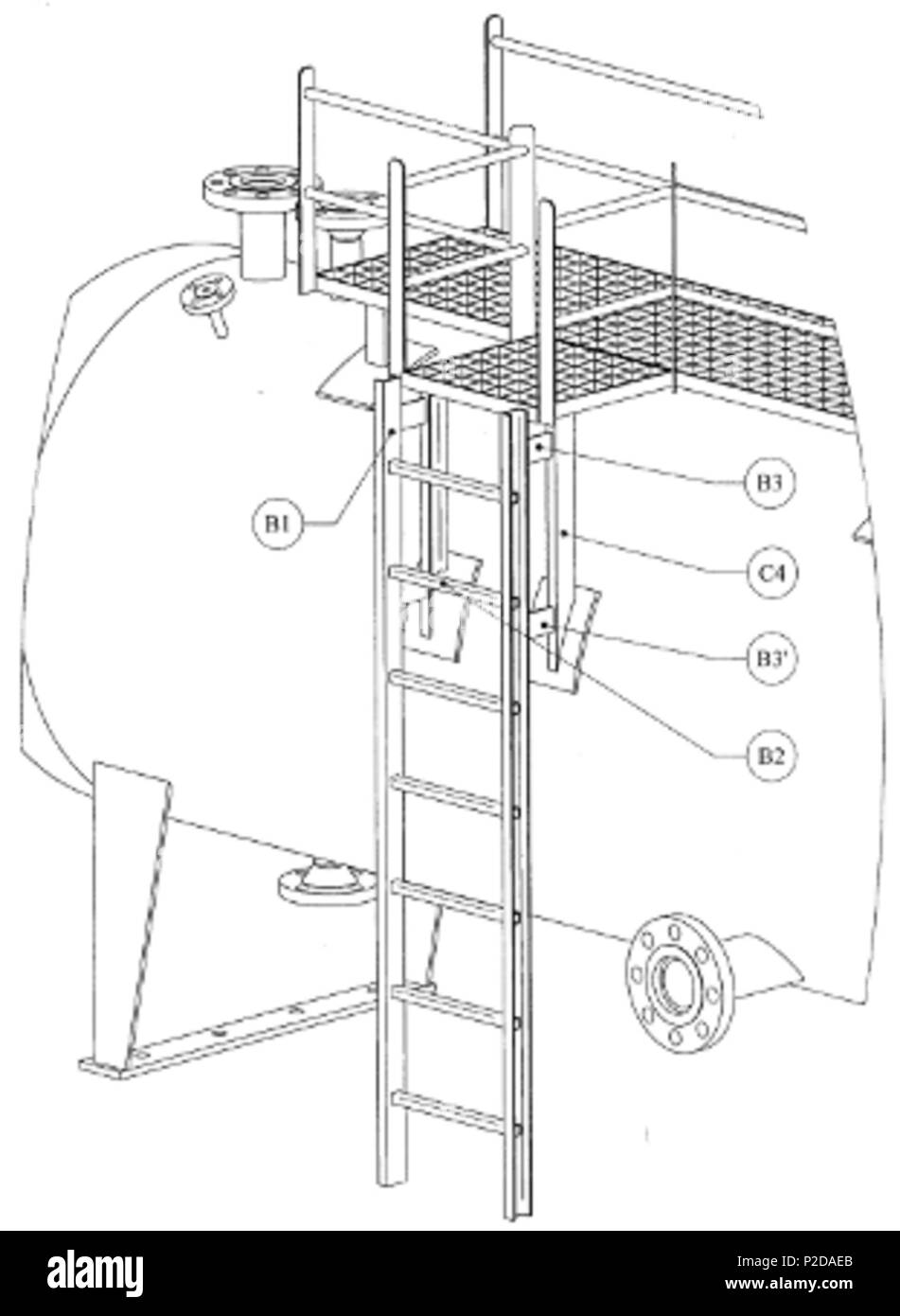 15 Cuve echelle bacpro rocsm 2005 Stockfoto