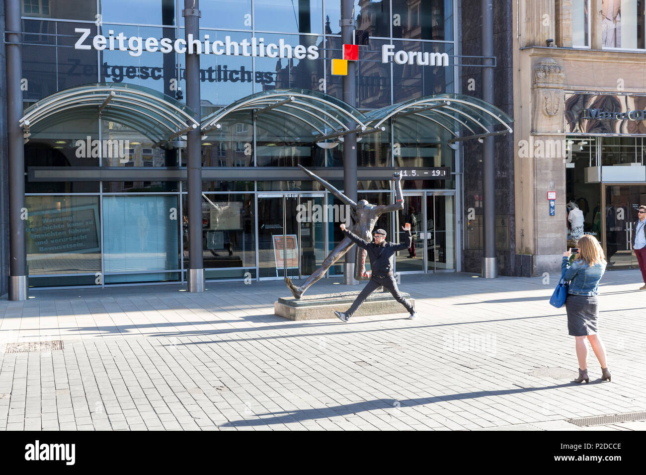 Museum Zeitgeschichtliches Forum, ständige Ausstellung über deutsche Geschichte der DDR, Leipzig, Sachsen, Deutschland, Europa Stockfoto