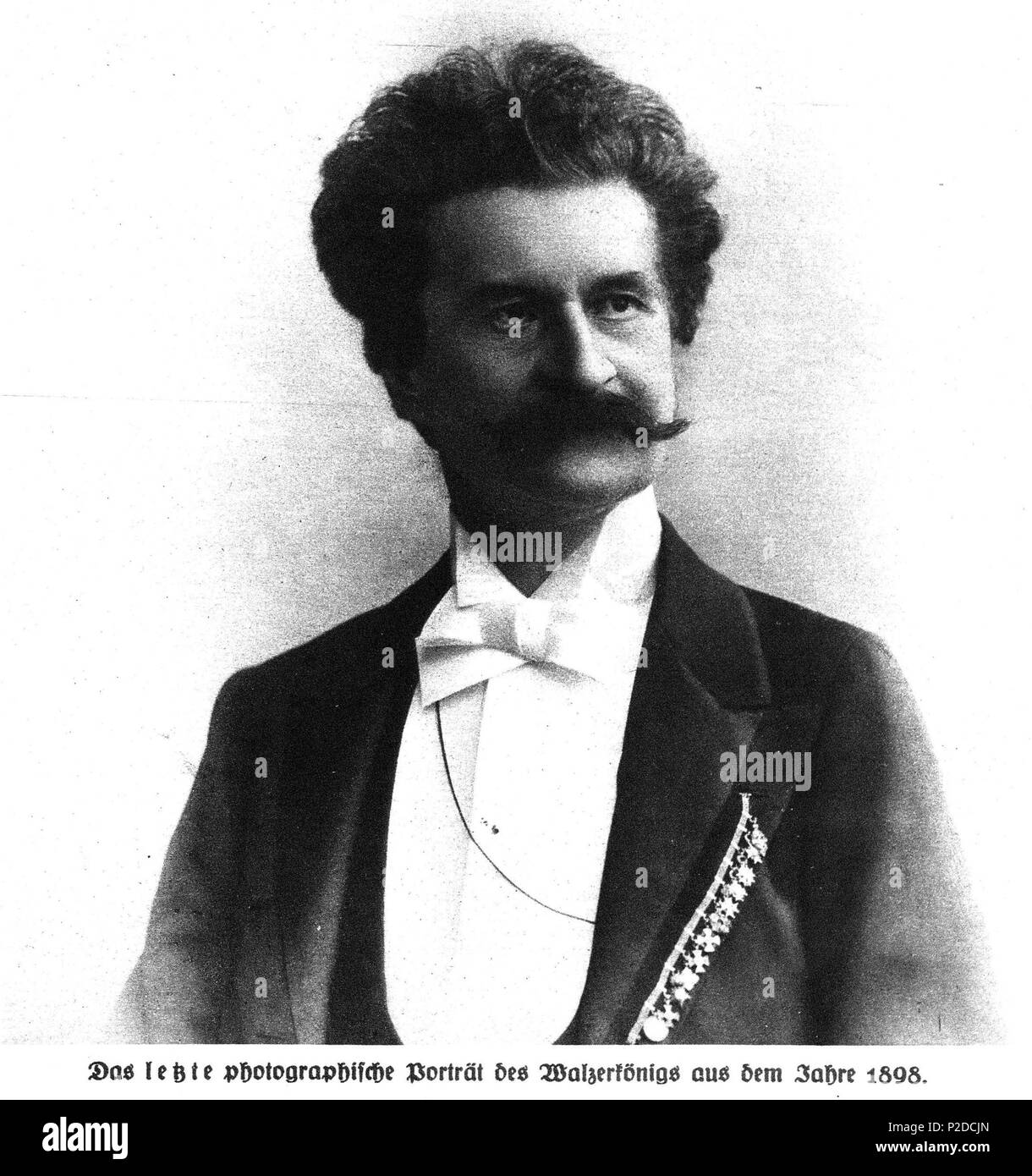 . Englisch: Der letzte fotografische Porträt der Walzerkönig aus dem Jahr 1898. Deutsch: Das letzte fotografische Porträt des Walzerkönigs aus dem Jahr 1898. 1925. Unbekannter Fotograf 27 Johann Strauss 1898 Stockfoto