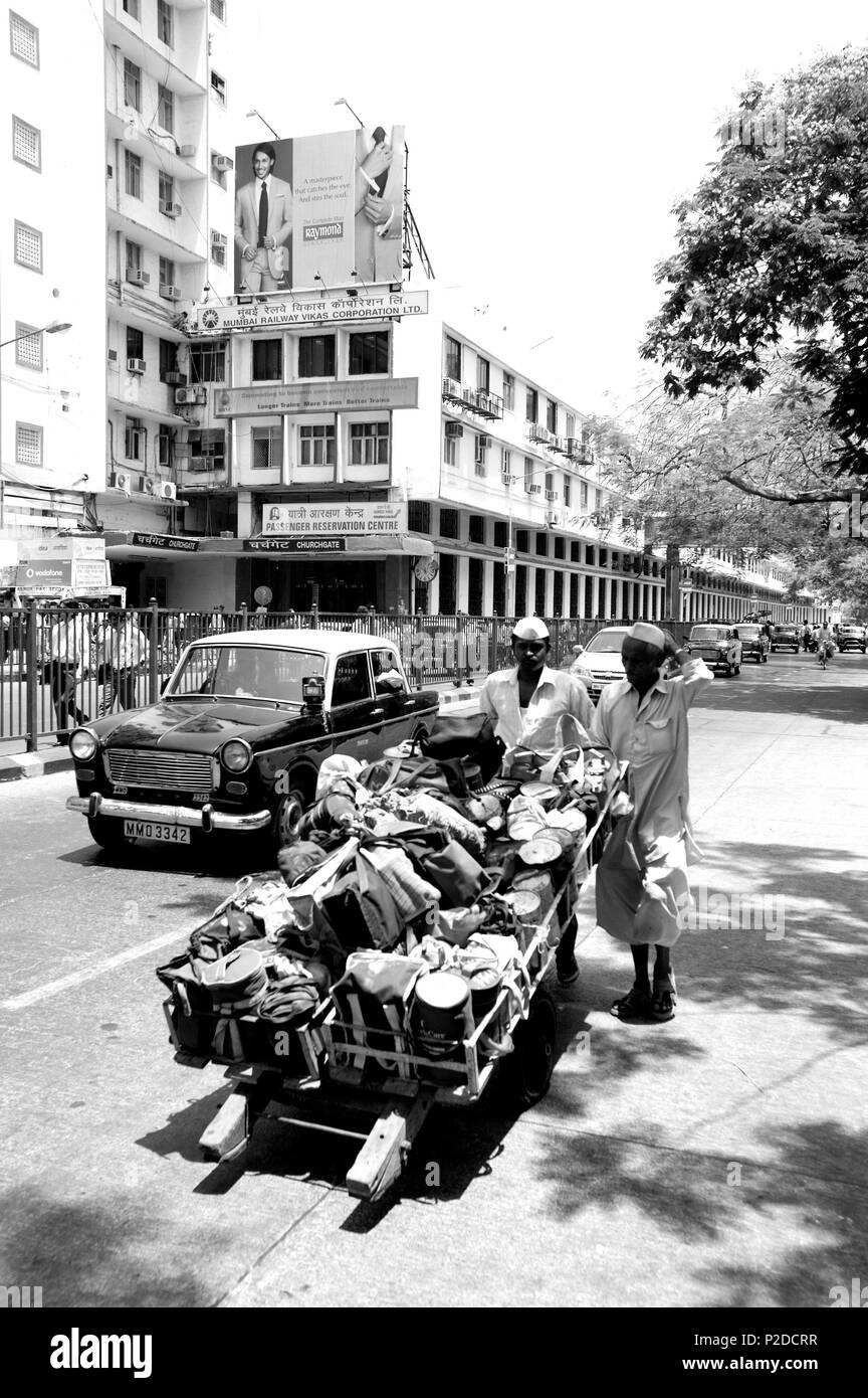 Indien, Bundesstaat Maharashtra, Mumbai (Bombay), dabbawallahs Stockfoto