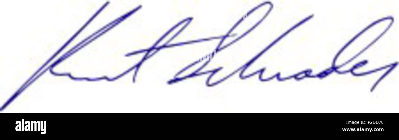 . Englisch: Kurtschrader Signatur - 7/24/14. Datum unbekannt. Kurt Schrader 30 Kurtschrader Signatur Stockfoto