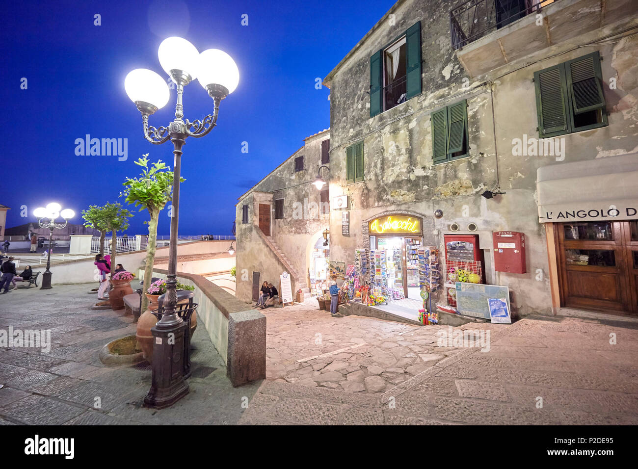 Im Abendlicht, Capoliveri, Elba, Toskana, Italien Stockfoto