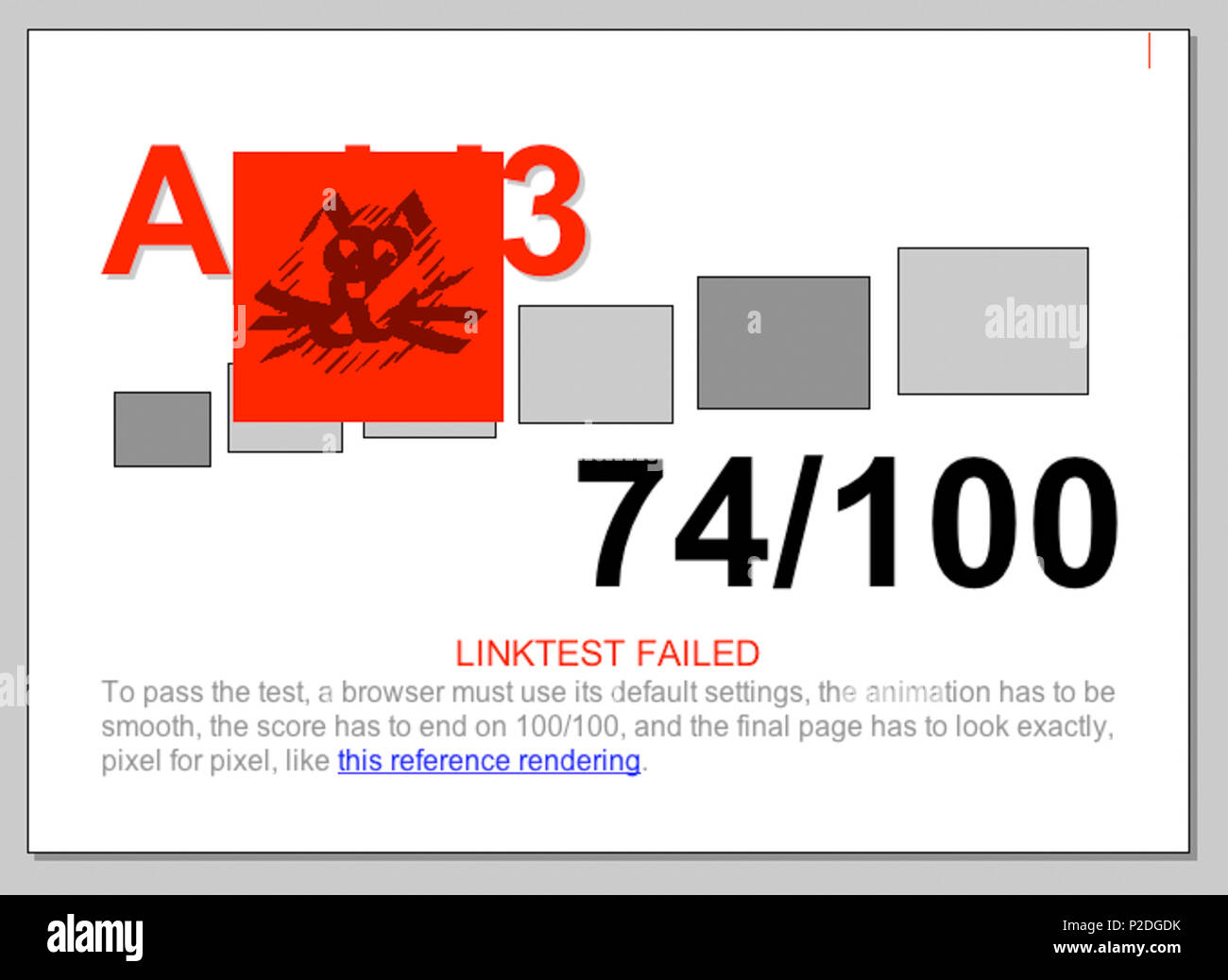 50 Safari3.1.2 Acid3 Stockfoto