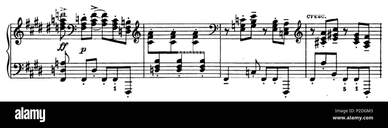 51 Skrjabin - Sonate-5--Entwicklung 3. Stockfoto