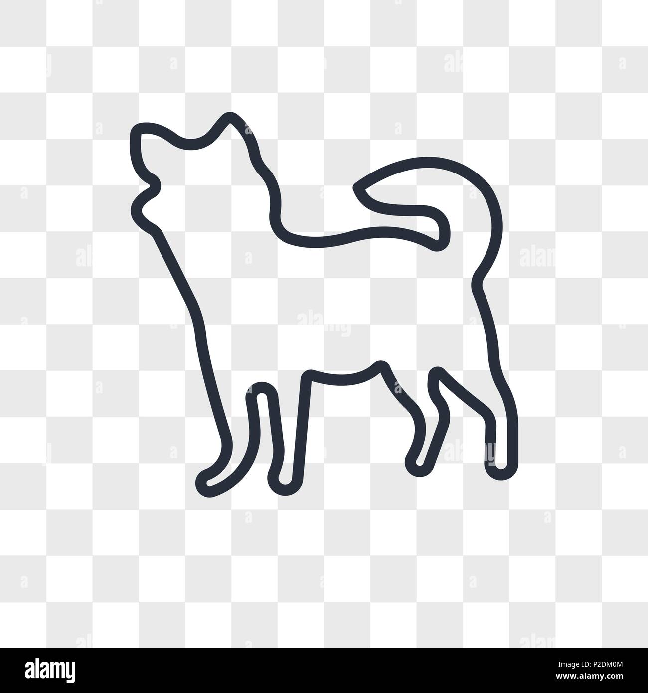 Chihuahua vektor Icon auf transparentem Hintergrund isoliert, Chihuahua logo Konzept Stock Vektor