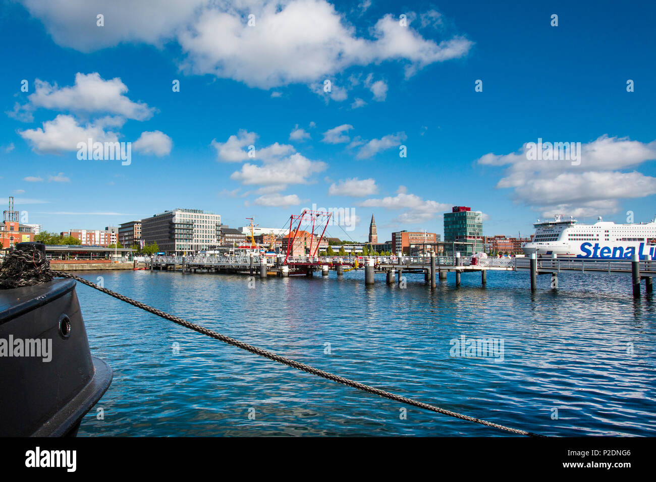 Hafen und Zentrum, Kiel, Ostsee, Schleswig-Holstein, Deutschland Stockfoto