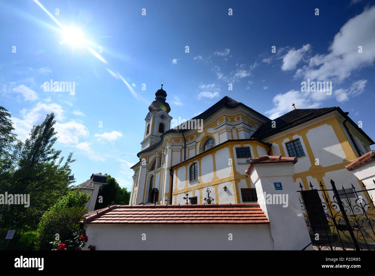 Berbling Kirche in der Nähe von Bad Aibling, Oberbayern, Bayern, Deutschland Stockfoto