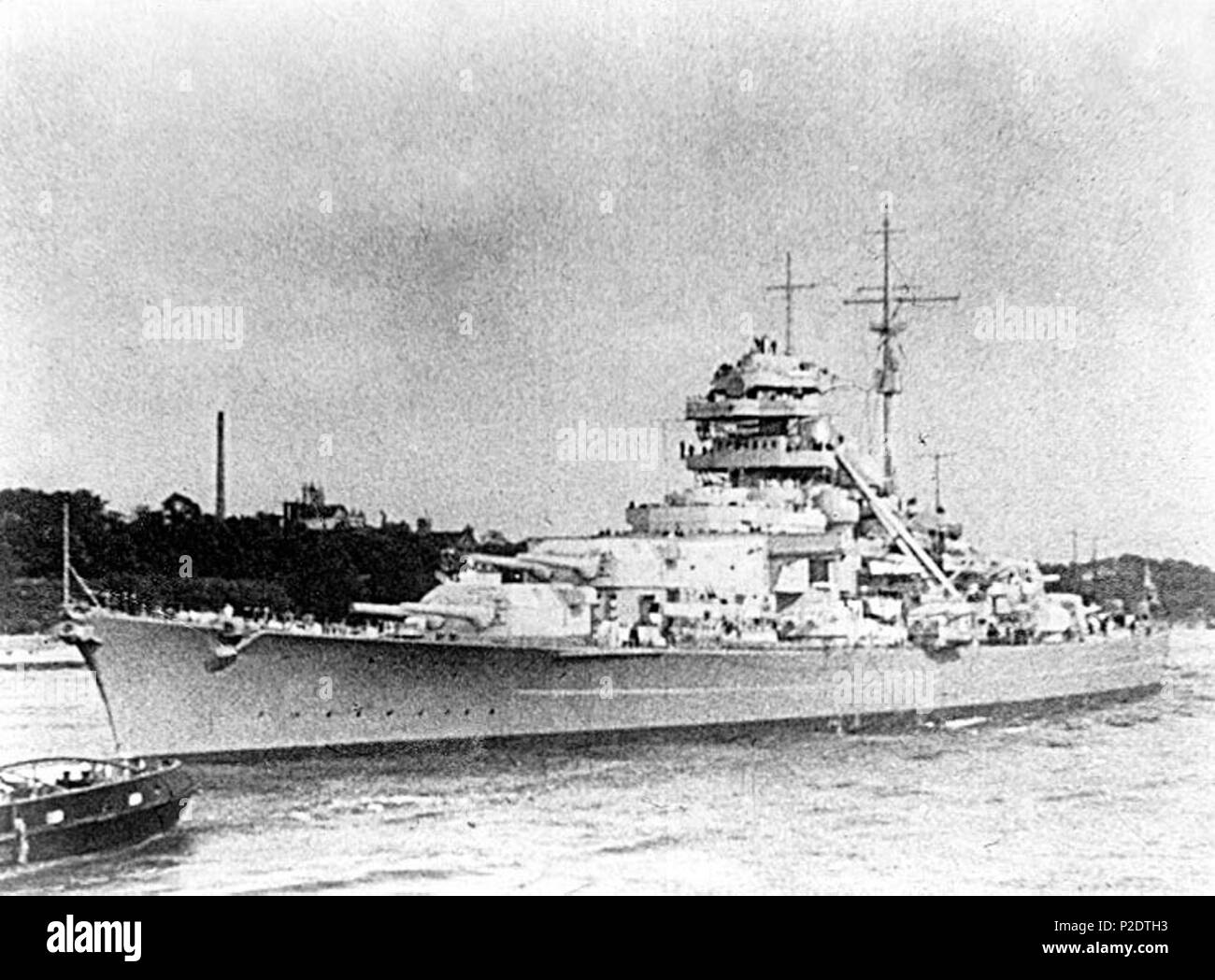 . Englisch: Bismarck unterwegs für Studien, ca. September 1940. 1941. U.S. Naval Historical Center 63 Tirpitz Studien 1941 h 59668 Stockfoto